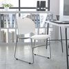 Flash Furniture White Plastic Stack Chair RUT-188-WH-GG